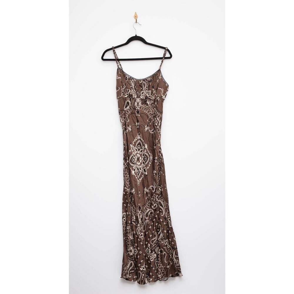 Sandro Bandana Brown Abstract Print Midi Dress - Picture 5 of 11